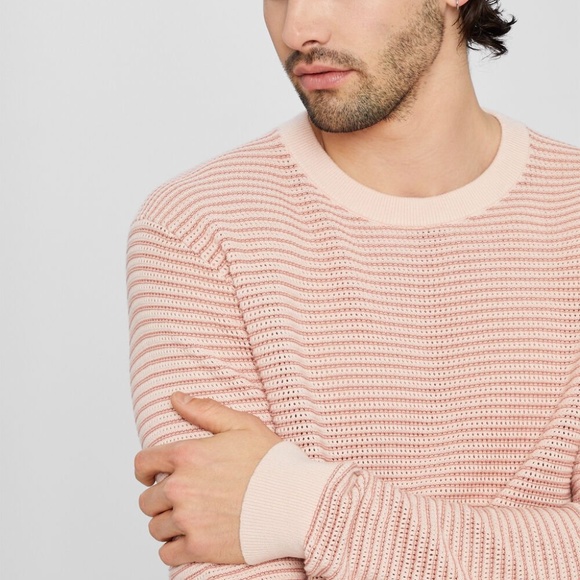 Mesh Crew Sweater - Brand New - NEVER WORN - Pink Mix - Picture 3 of 5